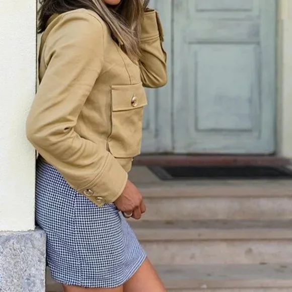 Houndstooth Mini Skirt Black - Picture 5 of 6